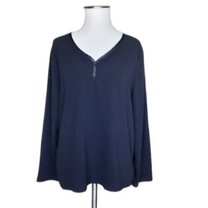 O Oscar de la Renta Fleece Top Size XL